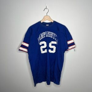 Vintage Lamplighter Football Shirt Mens XL Blue Jersey 25 Mason USA 70s